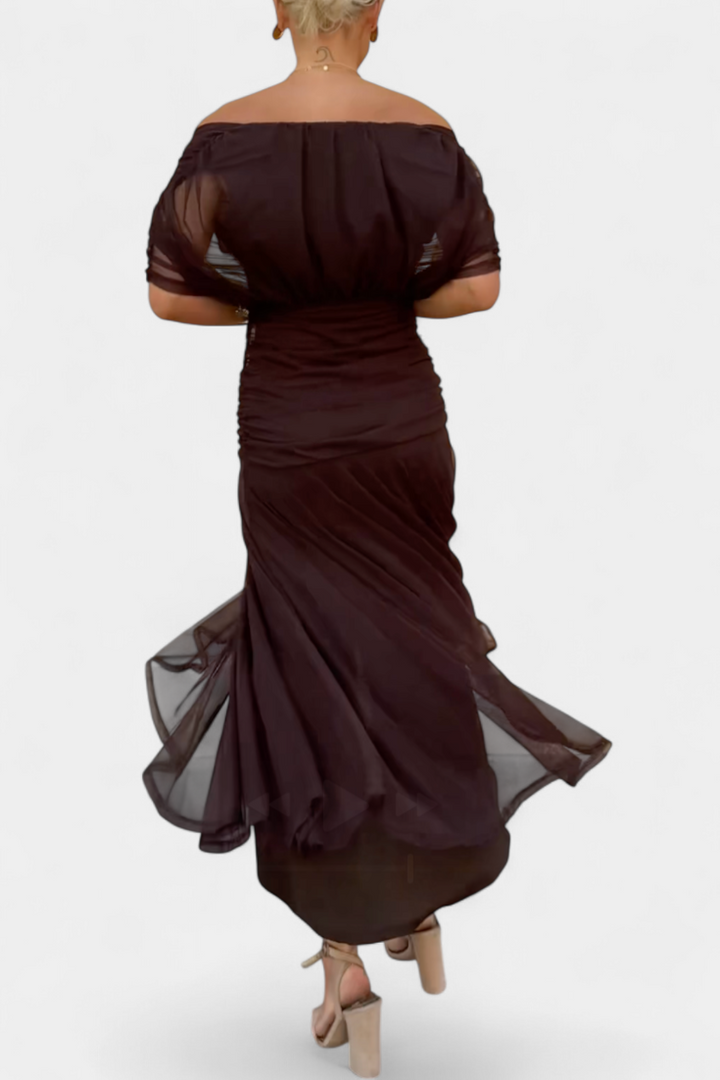 Alorina™ | Long Floral Dress with V-Neck