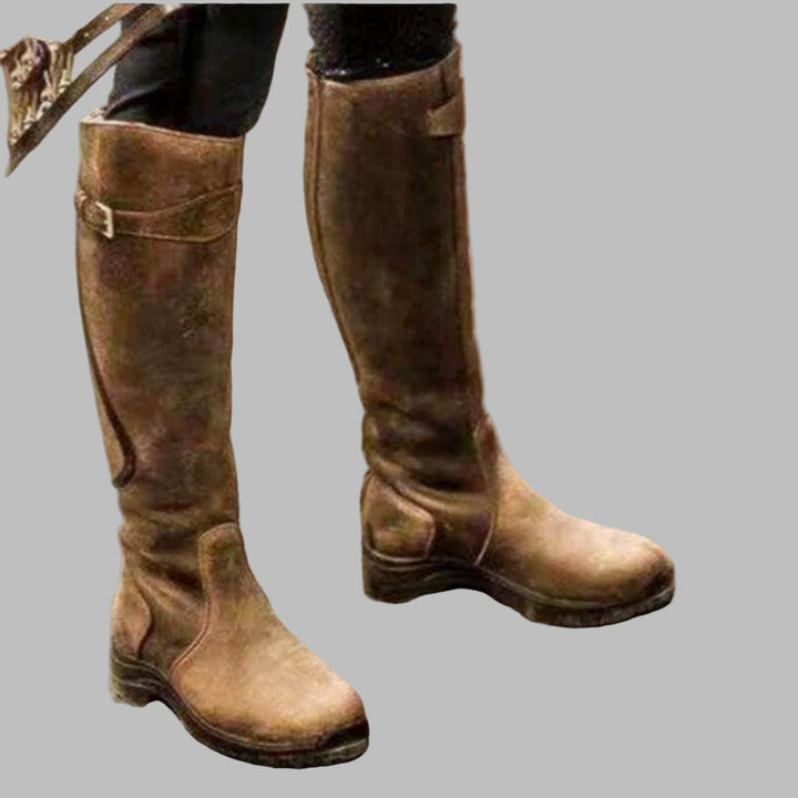 Caitlyn | Women’s Leather Hiking Boots with Strap