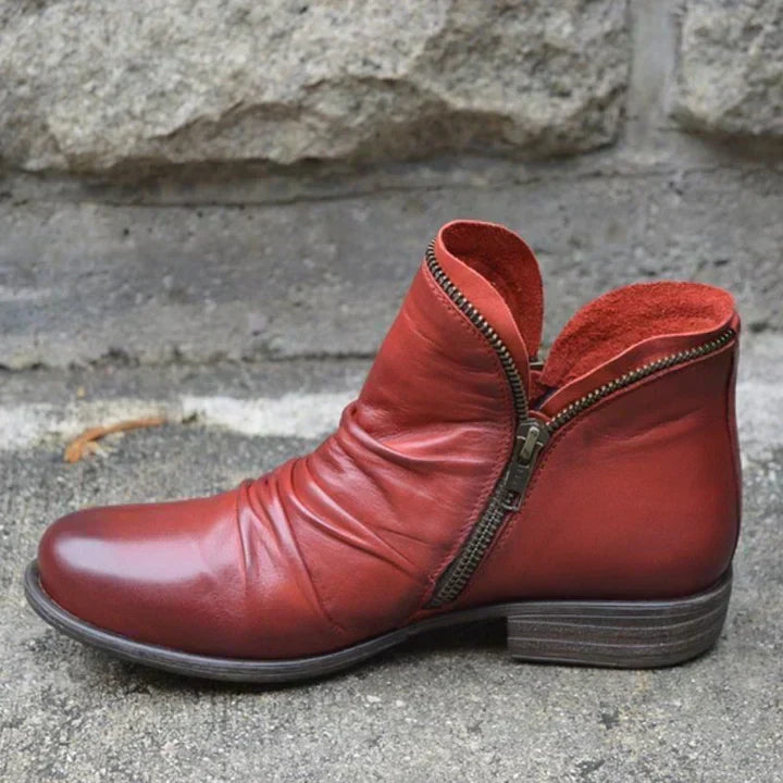 Women's Ankle Boots with Zipper Closure