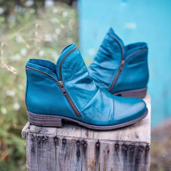 Women's Ankle Boots with Zipper Closure